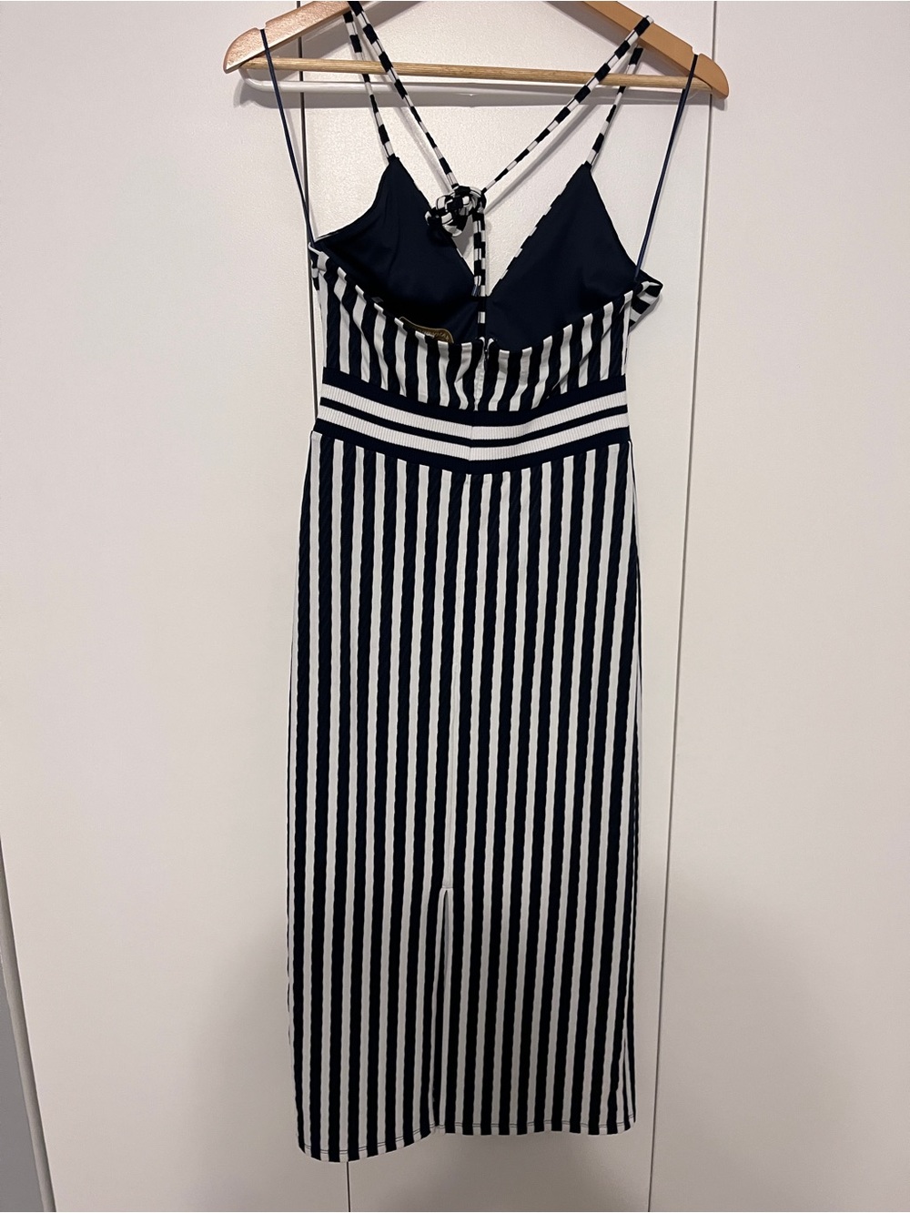 Ramy Brook Stevie Halterneck Striped Midi-Dress Small - Picture 8 of 10